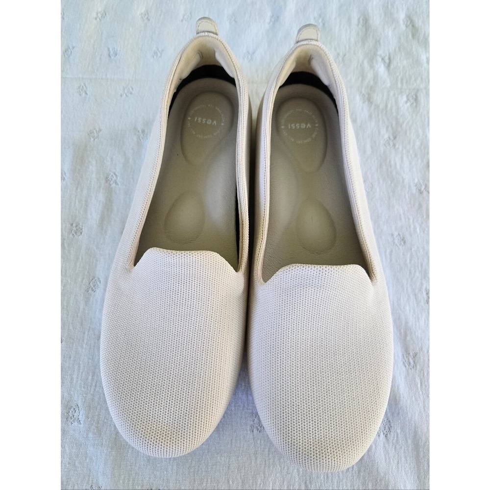 Vessi Women's "Market Flat" Slip-On Shoes in Light Beige Size 10.5